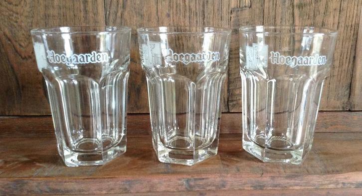 3 Hoegaarden bierglazen Witbier 25 cl, Verzamelen, Biermerken, Zo goed als nieuw, Glas of Glazen, Overige merken, Ophalen of Verzenden