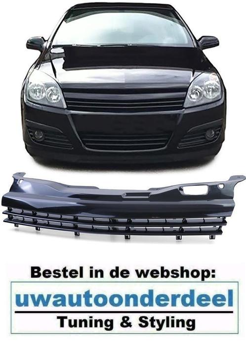 Sport Grill Glans Zwart Voor Opel Astra H Embleemloze, Auto diversen, Tuning en Styling, Verzenden