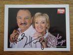 FOTO VAN NICOLE EN HUGO GEHANDTEKEND, Verzenden, Zo goed als nieuw, Foto