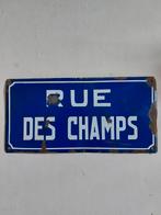 Ancienne plaque émaillée Rue Des Champs, Enlèvement ou Envoi