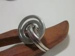VROLIJK KERSTFEEST Prachtige modernistische zilveren ring T5, Ophalen of Verzenden, Zilver, Zilver