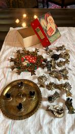 Antieke kaarsenhouders kerstboom metaal, Diversen, Ophalen, Gebruikt