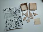 Tangram puzzel in houten doosje (2 stuks), Enlèvement ou Envoi, Moins de 500 pièces, Comme neuf, Puzzle
