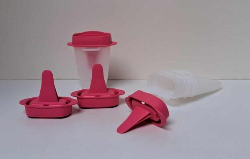 Tupperware « LollyTupp's » Glace - x 4 - Blanc & Rose, Maison & Meubles, Cuisine| Tupperware, Neuf, Boîte, Blanc, Enlèvement ou Envoi