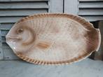 Prachtige grote barbotine franse vis schaal Sarreguemines, Antiek en Kunst, Ophalen of Verzenden