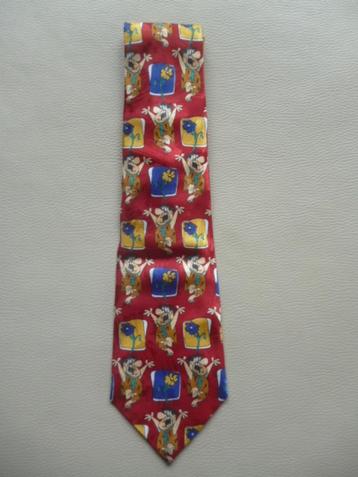 Stropdas / das Fred Flintstone, hoofdkleur: rood beschikbaar voor biedingen