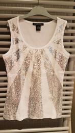 Blinkend wit topje met pailletten, maat S, Wit, Ophalen of Verzenden, Zo goed als nieuw, Cruise Wear & Co
