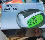 réveil parlant, bleu, neuf, Electroménager, Enlèvement ou Envoi, Neuf, Digital