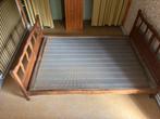 Bed, Huis en Inrichting, Slaapkamer | Bedden, Ophalen, Gebruikt, Bruin, Twijfelaar