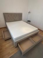 Lit 160200 avec rangements + matelas IKEA AKREHAMN, Enlèvement, Utilisé, 200 cm, Deux personnes