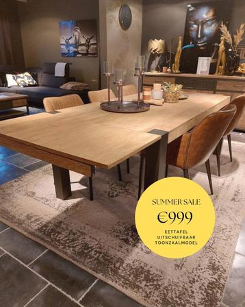 Teakhout Eettafel uitschuifbaar beschikbaar voor biedingen