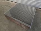 Salontafel rottan met glazen blad 105x105x35H, Ophalen, Zo goed als nieuw