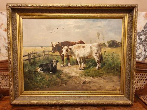 Olie op doek : HENRY SCHOUTEN 1884/1890, Antiek en Kunst, Kunst | Schilderijen | Klassiek, Ophalen