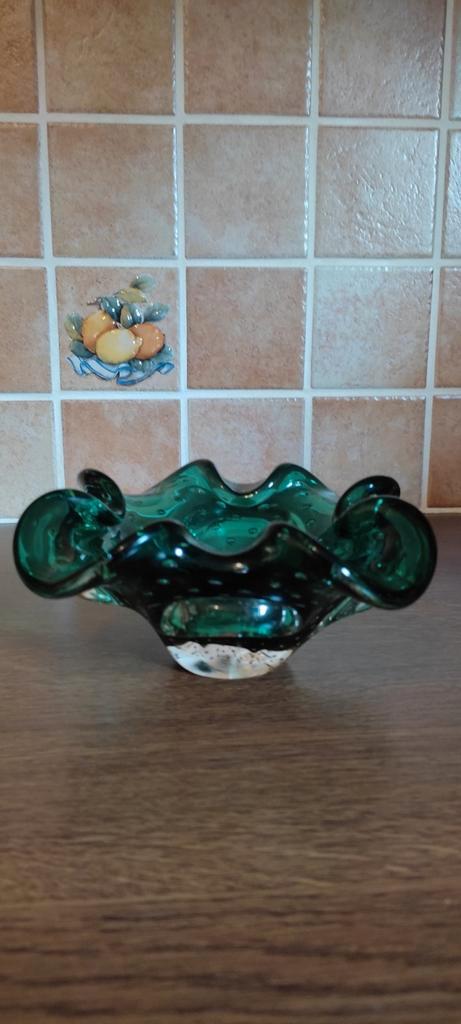 Magnifique bol de Murano vert, parfait état, Antiquités & Art, Antiquités | Verre & Cristal, Enlèvement ou Envoi