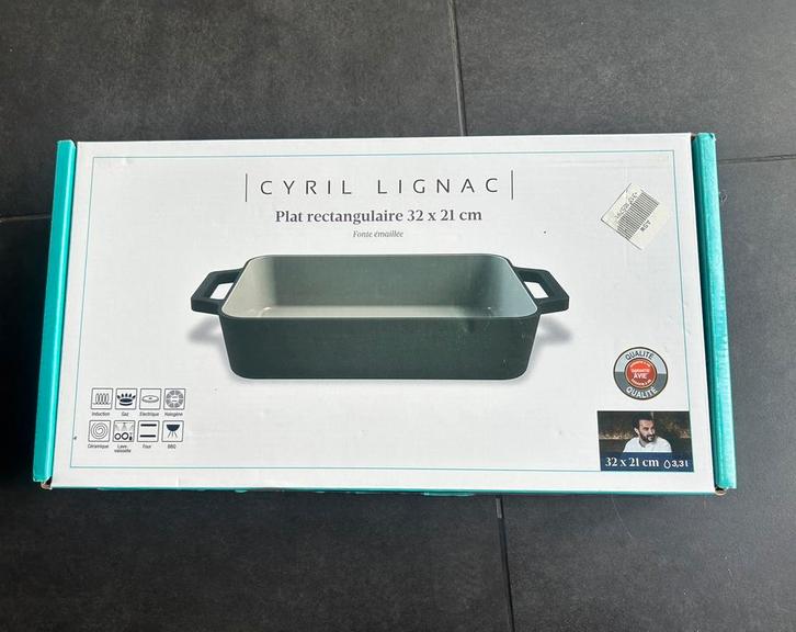 Nieuw in doos zwarte ovenschaal Cyril Lignac gietijzer, Huis en Inrichting, Keuken | Keukenbenodigdheden, Nieuw, Ophalen of Verzenden