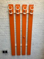Vintage garderobe wandkapstok met 8 haken jaren 70, Huis en Inrichting, Woonaccessoires | Kapstokken, Ophalen, Gebruikt, Hout