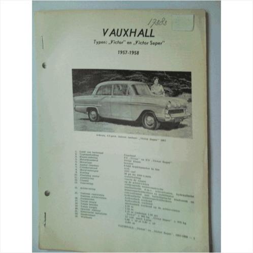 Vauxhall Victor Victor Super Vraagbaak losbladig 1957-1958 #, Livres, Autos | Livres, Utilisé, Enlèvement ou Envoi