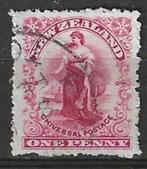 Nieuw Zeeland 1900/1909 - Yvert 98 - Landbouwter - 1 p. (ST), Timbres & Monnaies, Timbres | Océanie, Affranchi, Envoi