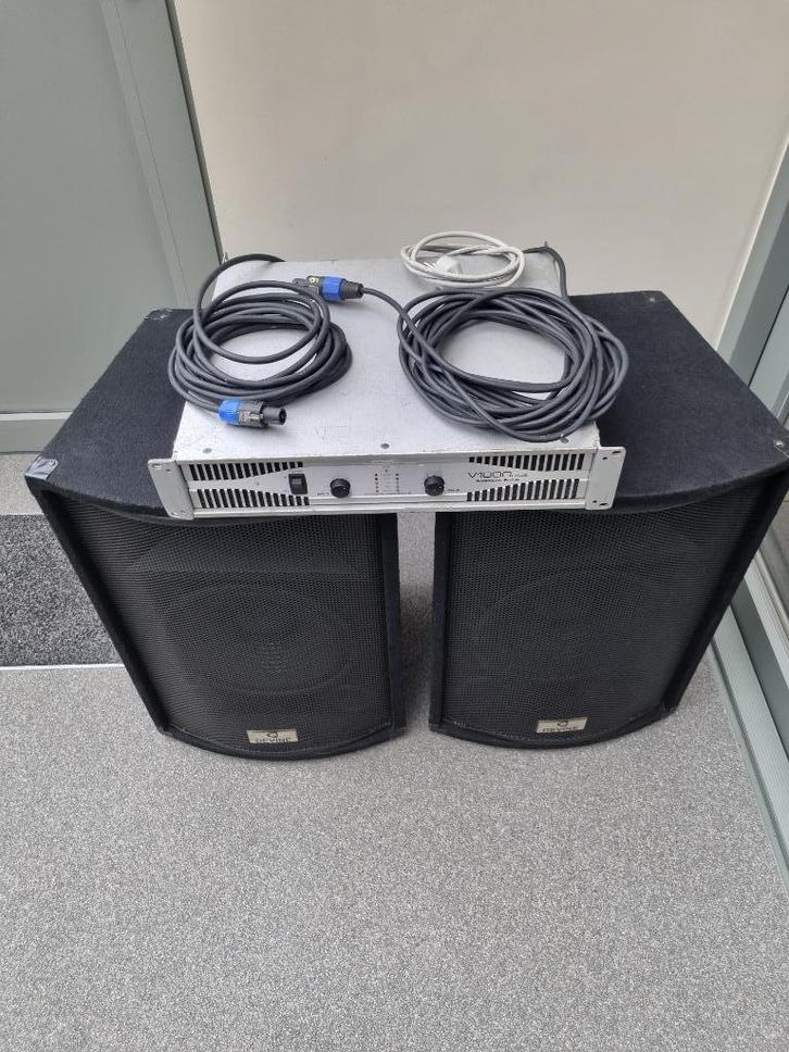 DEVINE Boxenset met AMERICAN AUDIO versterker, Audio, Tv en Foto, Luidsprekerboxen, Gebruikt, Overige typen, 120 watt of meer