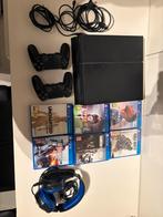 PS4 PlayStation 4 Console (1TB) - Zwart, Ophalen, Met games, Met 2 controllers, Zo goed als nieuw
