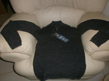 Pull S col style camionneur gris foncé moucheté GARCIA NEUF beschikbaar voor biedingen