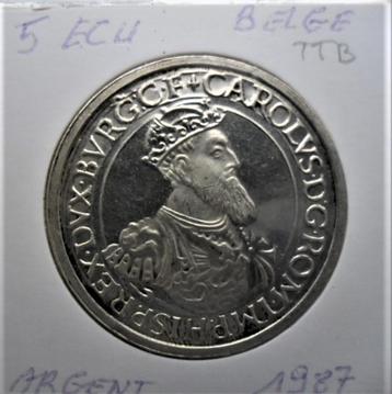 België 5 ECU 1987 zilver. beschikbaar voor biedingen