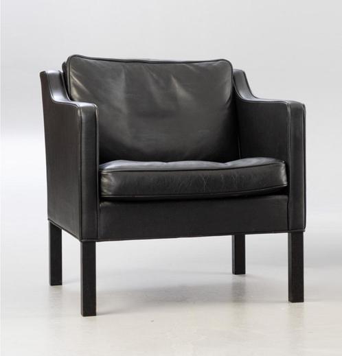 BØRGE MOGENSEN 2421 Fredericia Deense design fauteuil, Huis en Inrichting, Fauteuils, Zo goed als nieuw, Hout, Leer, 50 tot 75 cm