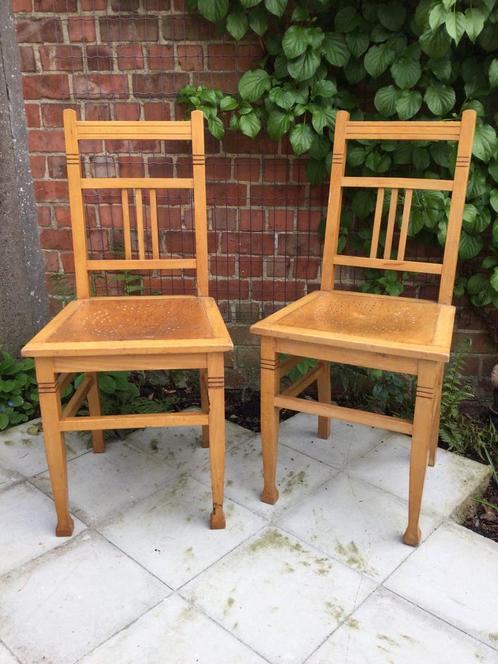 2 chaises Art Déco anciennes Luterma Estonie, Antiquités & Art, Antiquités | Meubles | Chaises & Canapés, Enlèvement
