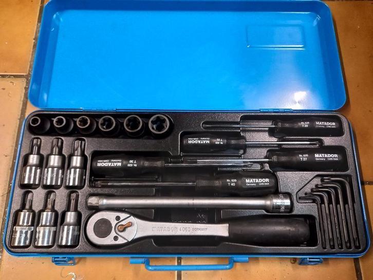 torx doppenset matador germany, Doe-het-zelf en Bouw, Gereedschap | Handgereedschap, Zo goed als nieuw, Ophalen of Verzenden