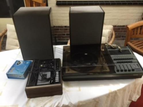 stereo combinatie met boxen en cassette deck, Audio, Tv en Foto, Stereoketens, Gebruikt, Cassettedeck, Tuner of Radio, Speakers