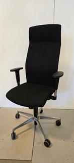 Chaise de bureau ergonomique noire à roulettes, Enlèvement, Utilisé, Chaise de bureau, Ergonomique