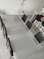 Eettafel + Stoelen, Huis en Inrichting, Ophalen, 50 tot 100 cm, Zo goed als nieuw, Vijf personen of meer