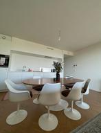 Vintage tulip eettafel en stoelen, Huis en Inrichting, Ophalen, Gebruikt, Vintage, 6 tot 8 stoelen