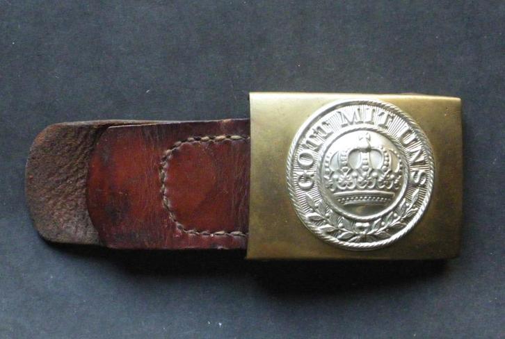 Boucle prussienne & sa patelette de ceinturon koppelslot, Collections, Objets militaires | Général, Armée de terre, Envoi