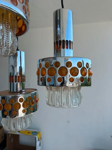 Lampes Vintage - 3 suspensions années 70 beschikbaar voor biedingen