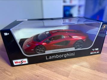 Maisto Lamborghini Countach LPI800-4 Rood 1/18 beschikbaar voor biedingen