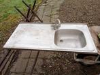 Enkele inox spoelbak met kraan, Ophalen, Gebruikt