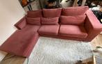 Roze hoekzetel, Huis en Inrichting, Ophalen, 250 tot 300 cm, Gebruikt, Hoekbank