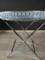 Ronde luxe bijzet tafel met spiegel glas, Rond, Moins de 55 cm, Verre, Enlèvement