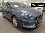 Ford S-Max Hybride Automaat Titanium - Carplay 7 zit, Auto's, Gebruikt, 4 cilinders, Blauw, Bedrijf