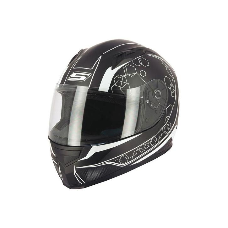 casque moto S-Line – Intégral S448 noir et blanc Graphique, Motos, Vêtements | Casques de moto, Femmes, Hommes, Enfants, Casque intégral