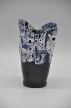 Lava vaas - Vallauris - zwart - grijs, Verzamelen, Ophalen of Verzenden