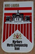 Vintage sticker Niki Lauda Marlboro World Championship Team, Verzamelen, Auto of Motor, Ophalen of Verzenden, Zo goed als nieuw