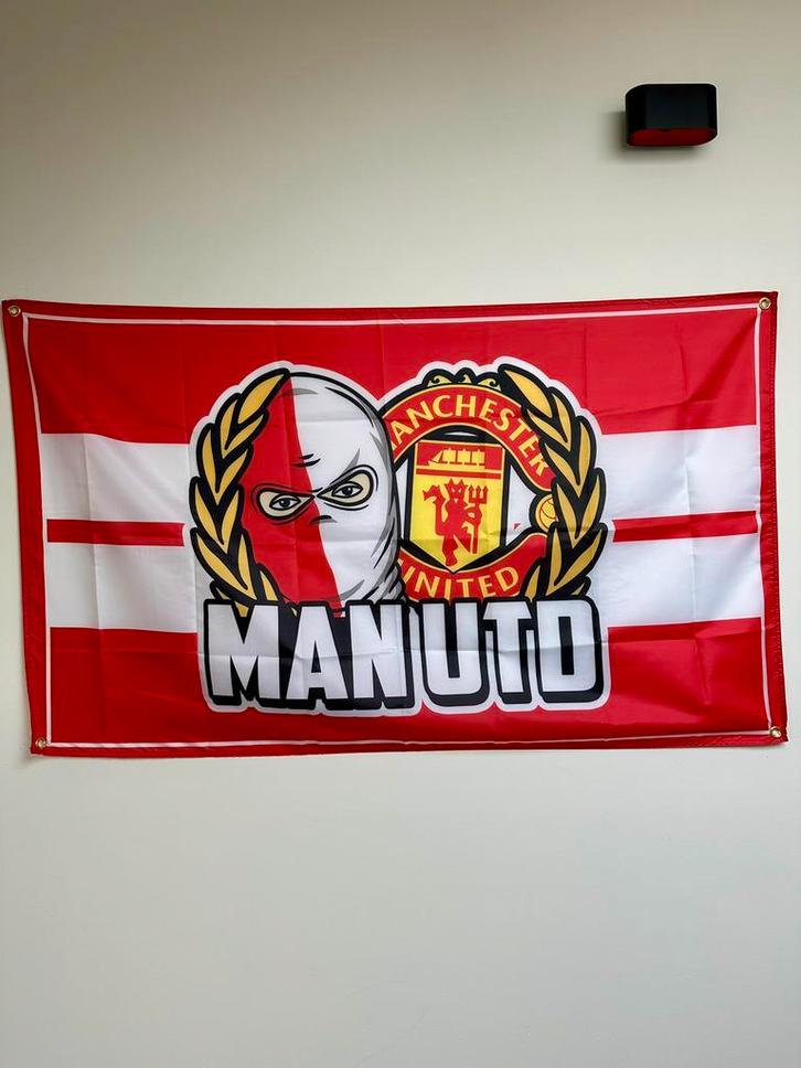 Drapeau de Manchester United, Divers, Drapeaux & Banderoles, Comme neuf, Enlèvement ou Envoi