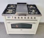 🍀 Luxe Fornuis Boretti 90 cm crème + rvs Frytop 1 oven, Elektronische apparatuur, Fornuizen, 60 cm of meer, 5 kookzones of meer