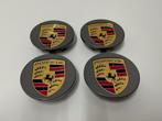 Porsche Grijs/Goud Naafdoppen/Naafkappen 65mm set van 4stuks, Auto-onderdelen, Verzenden, Nieuw, Porsche