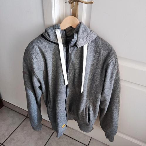 Booster Hoodie met valbescherming Kevlar grijs, Motoren, Kleding | Motorkleding, Jas | textiel, Heren, Tweedehands, Ophalen of Verzenden