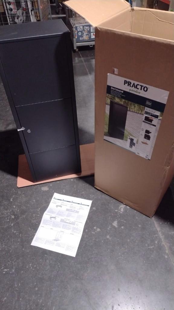 Pakketbrievenbus Dortmund mat zwart - Met cilinderslot, Tuin en Terras, Brievenbussen, Zo goed als nieuw, Staande brievenbus, Staal