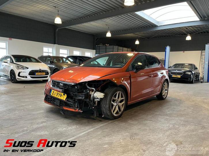 SEAT Ibiza 1.0 TSI FR Business Intense NL NAP! (bj 2019), Auto diversen, Ongevalwagen, Seat, Automaat, Benzine, Stadsauto, Overige kleuren
