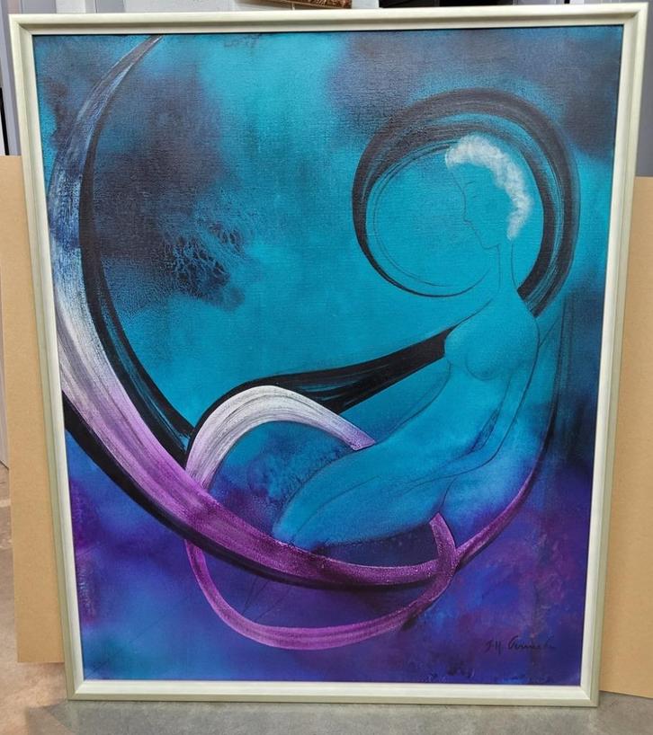 John Henry PERMEKE, rustende dame, Antiek en Kunst, Kunst | Schilderijen | Klassiek, Ophalen